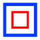 Symbol für Feller Taster (Druckknopf rot)